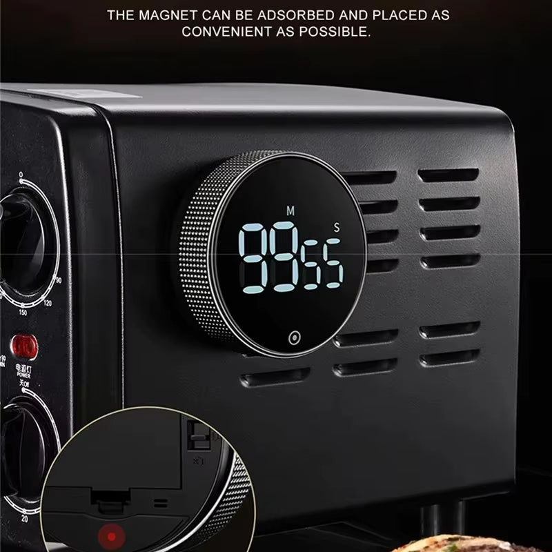 DINRGO Magnetic Kitchen Timer Digital Timer Manual Countdown Rotary Timer Mechanical Cooking Timer Cooking Shower Stopwatch