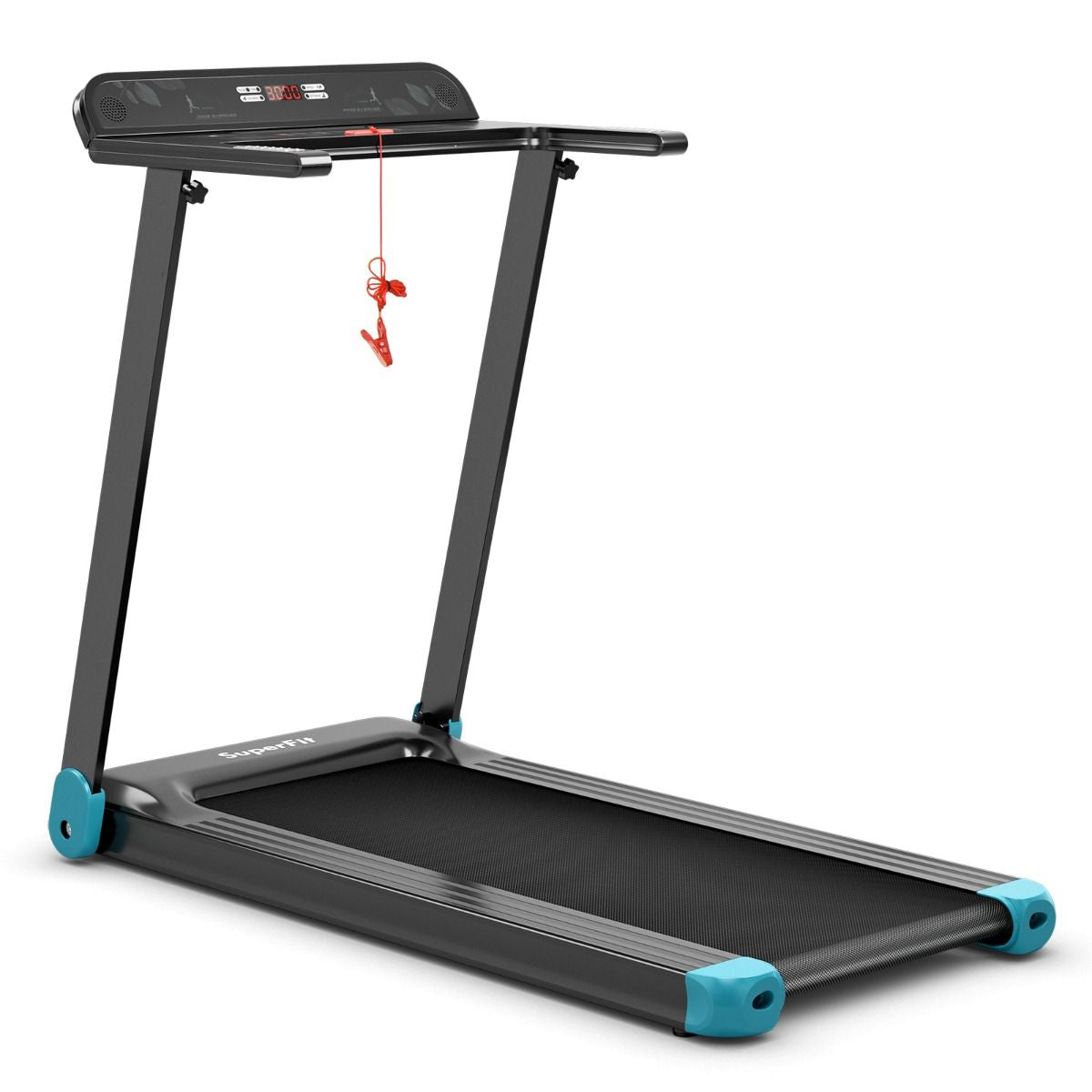 Tapis De Course Electrique Tapis De Fitness Pliable Pour Maison Avec Application De Contrôle Argent/Bleu/Rouge
