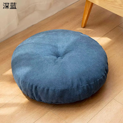 Solid Color Cushion Tatami round Cushions for Living Room Chair Seat Thickened Pillow Prayer Mat Japanese Style Pouf Futon