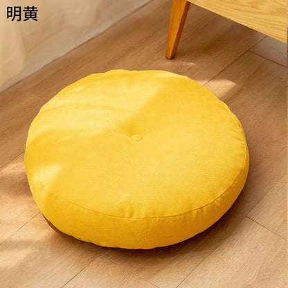 Solid Color Cushion Tatami round Cushions for Living Room Chair Seat Thickened Pillow Prayer Mat Japanese Style Pouf Futon